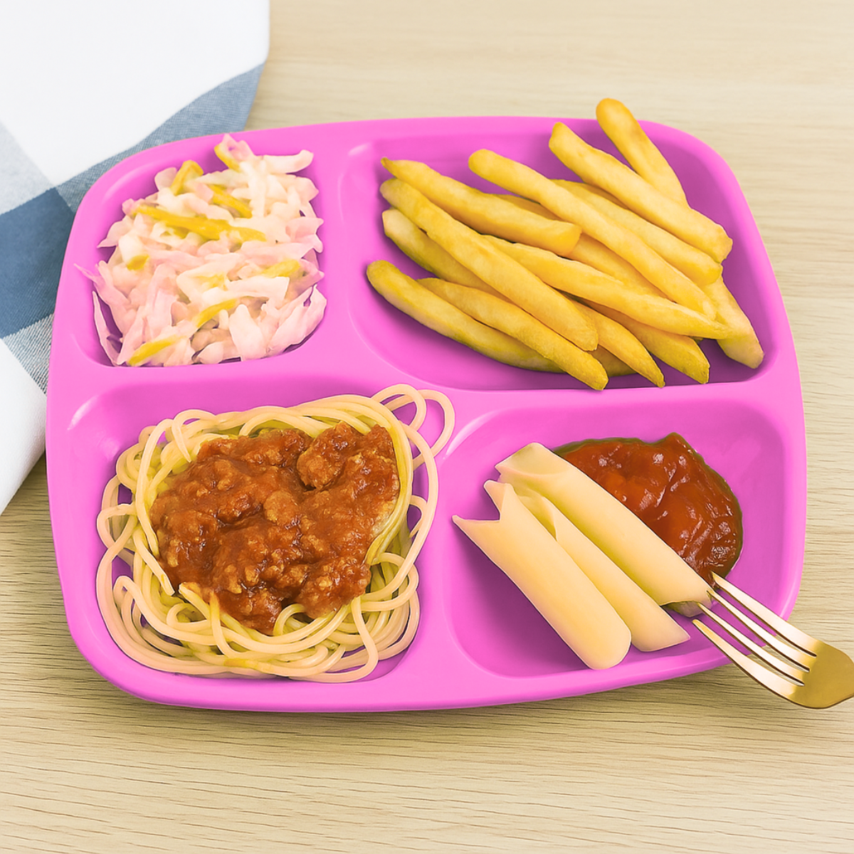 Plato de 4 Divisiones 10" - Rojo