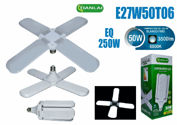 iluminación equivalente de 250 watts