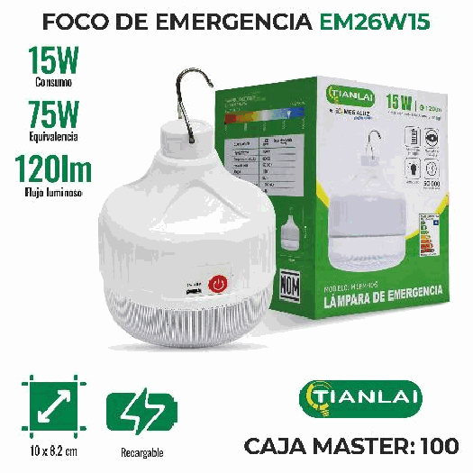 LAMPARA EMERGENCIA EM26W15 15W