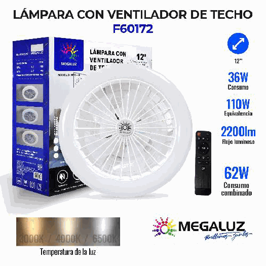 LAMP VENT TECHO F60172