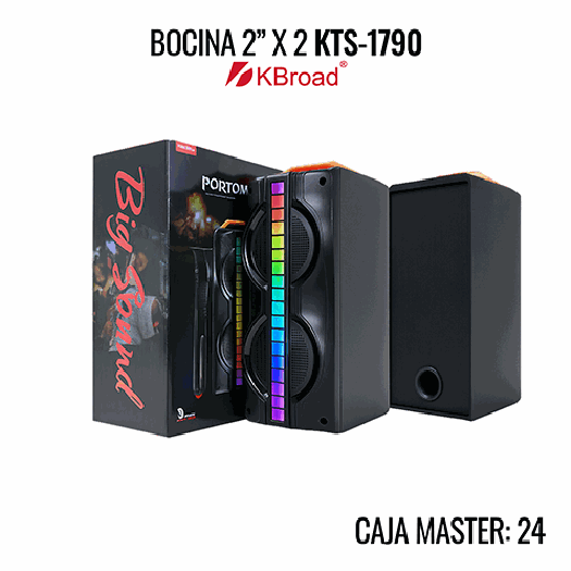Bocina doble con altavoces de 3 pulgadas