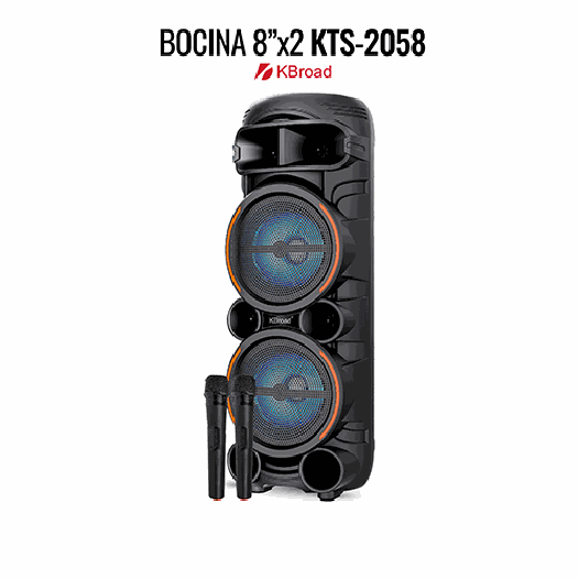 Bocina con doble altavoz de 8 pulgadas,
