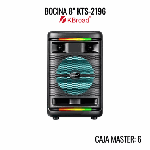 Bocina portátil de 8 con radio FM y