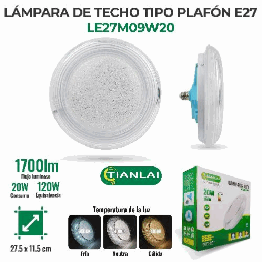 LAMPARA LED LE27M09W20