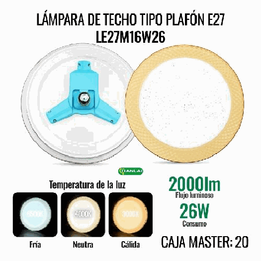 LAMPARA LED LE27M16W26