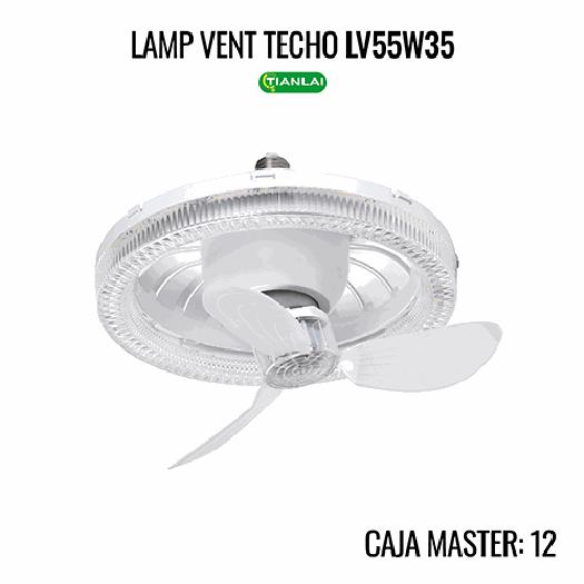 Lámpara con ventilador de techo E27