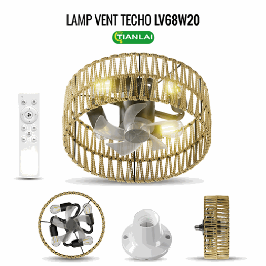 LAMP VENT TECHO LV68W20