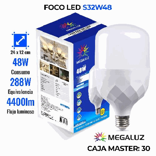 FOCO LED 48W S32W48 MEGALUZ MLBP