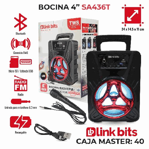 BOCINA SA436T 4" TWS