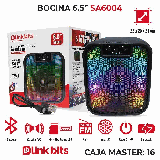 BOCINA 6.5 LINK BIST SA6004