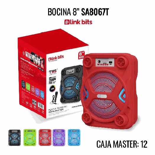 BOCINA SA8067T COLORES 8"