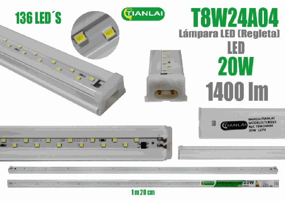 LUMINARIO LED T8W24A04