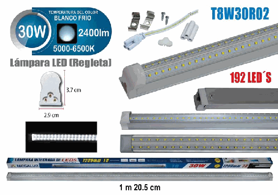 REGLETAS T8 T8W30R02