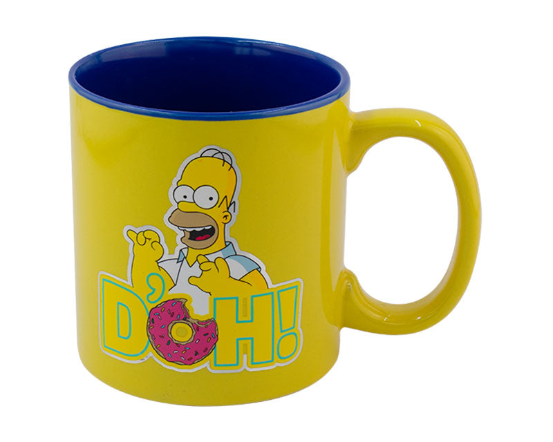 Taza Metalizada Para Café Los Simpsons Homero 591ml