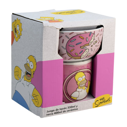Set para Desayuno de Porcelana Fun Kids Los Simpson 2 Piezas