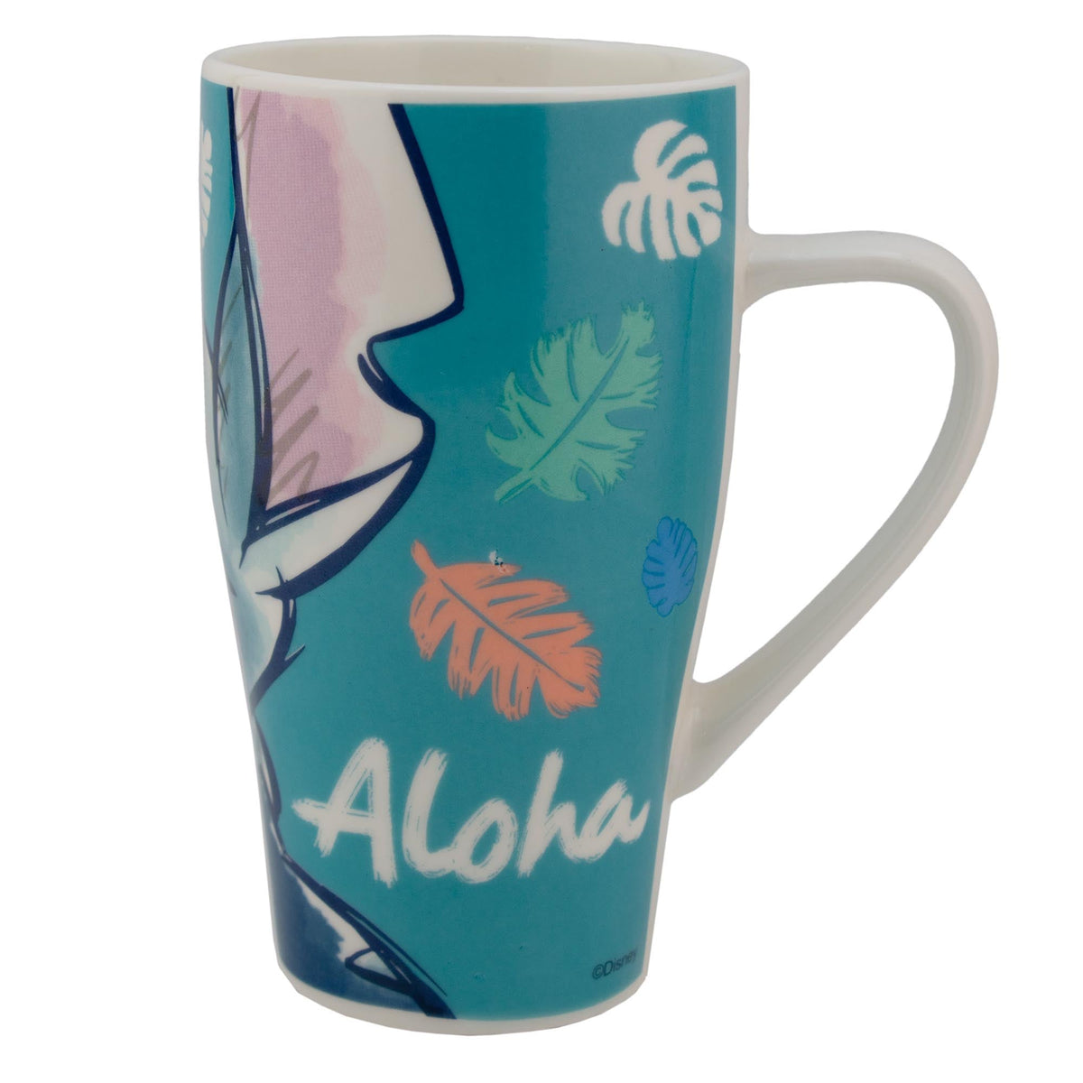 Taza Grande Porcelana Personajes Animados Tarro Alto 600ml - Stitch