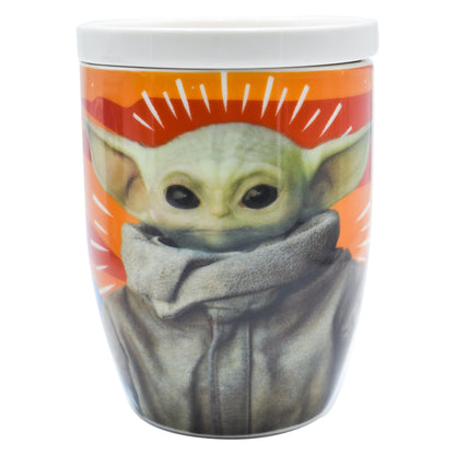 Taza de Porcelana con Tapa Fun Kids Disney Mandalorian Baby Yoda Grogu 385ml