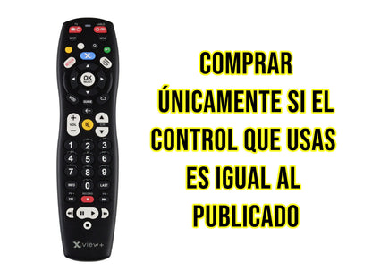 ontrol Remoto Original Universal Megacable XView+ URC 2030 - Compatible con Cajas Xview y TV
