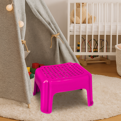 Banco infantil de plástico - Rosa