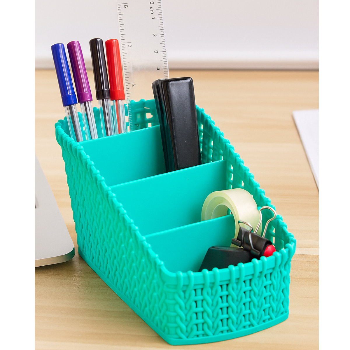 Organizador 4 niveles Rattan - Menta