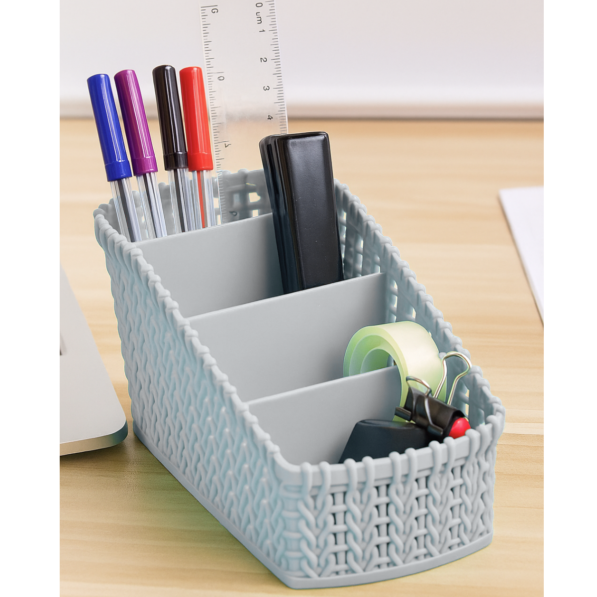 Organizador 4 niveles Rattan - Menta