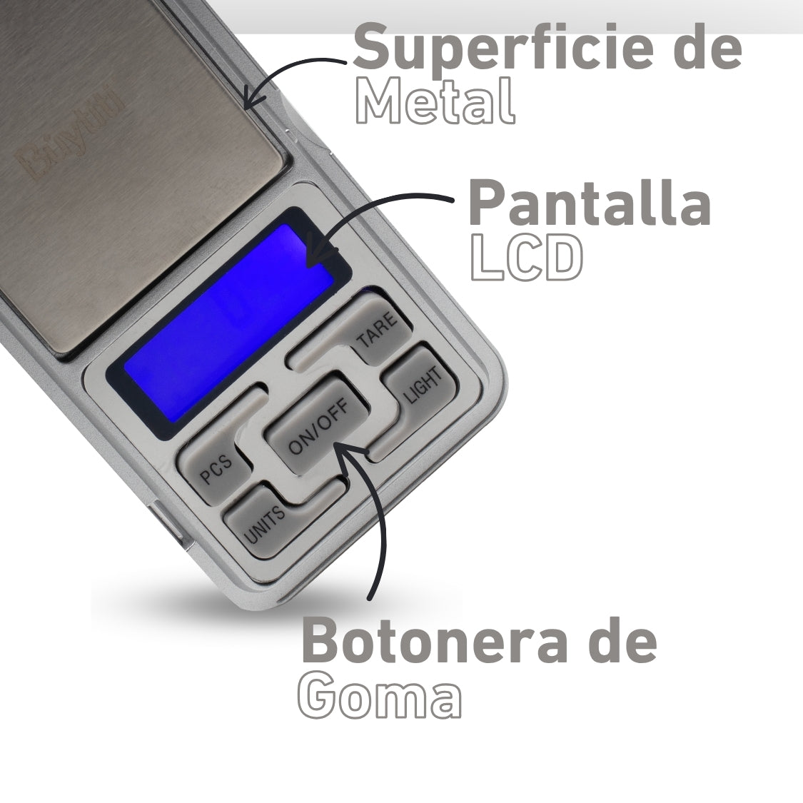 Mini báscula digital de bolsillo pesa hasta 500 g