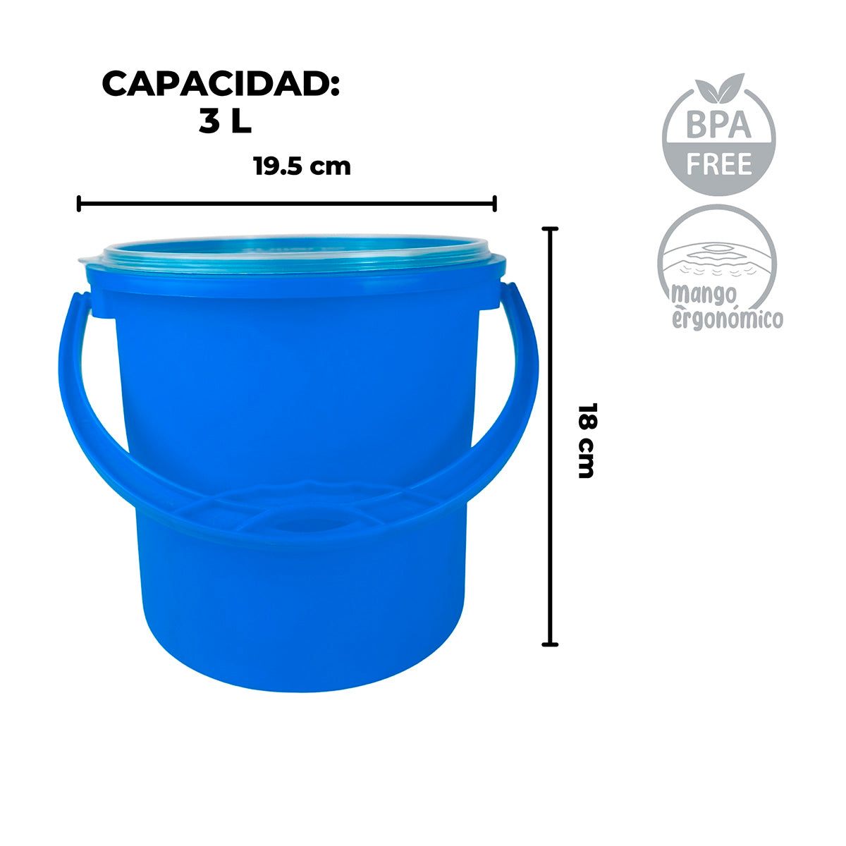 Bote Lechero con tapa - 3 L / Natural
