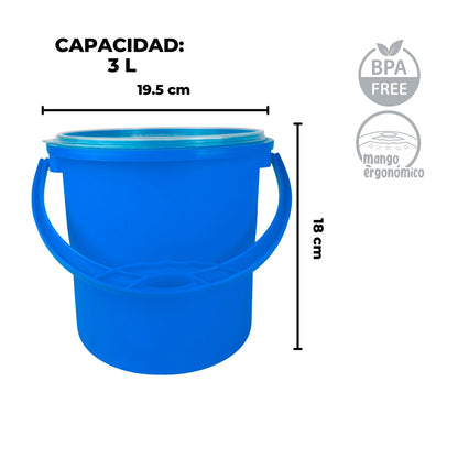 Bote Lechero con tapa - 3 L / Natural