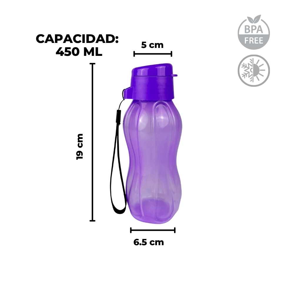 Botella para agua 450 ml - Morado