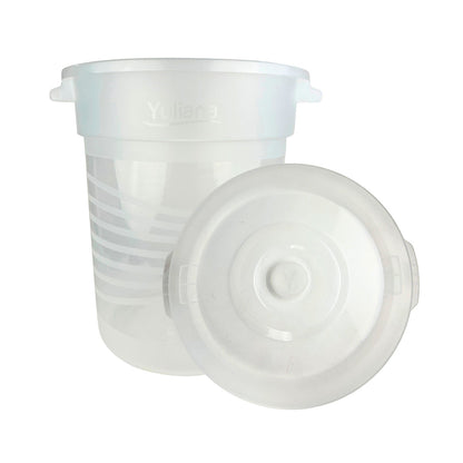 Bote con tapa de 40 Litros trasparente