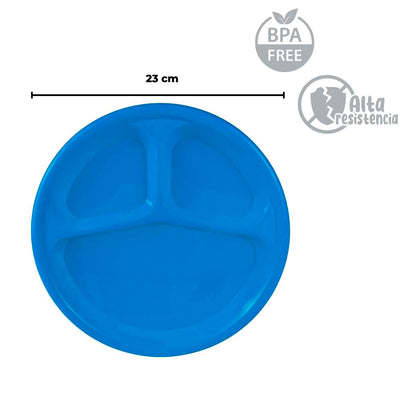 Plato 3 Divisiones 9" Clásico - Beige