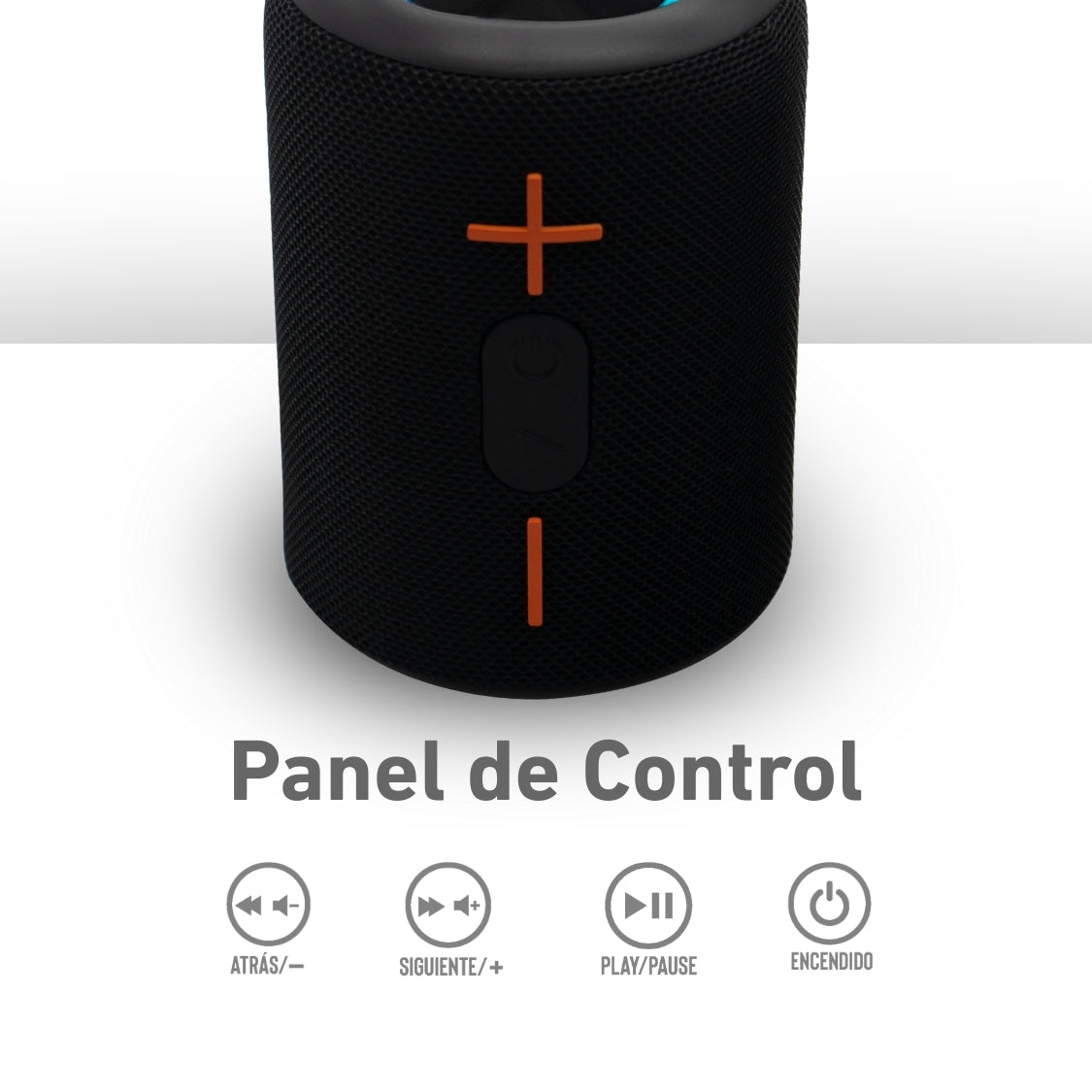 Bocina Bluetooth 2 en 1 con TWS y Luz LED