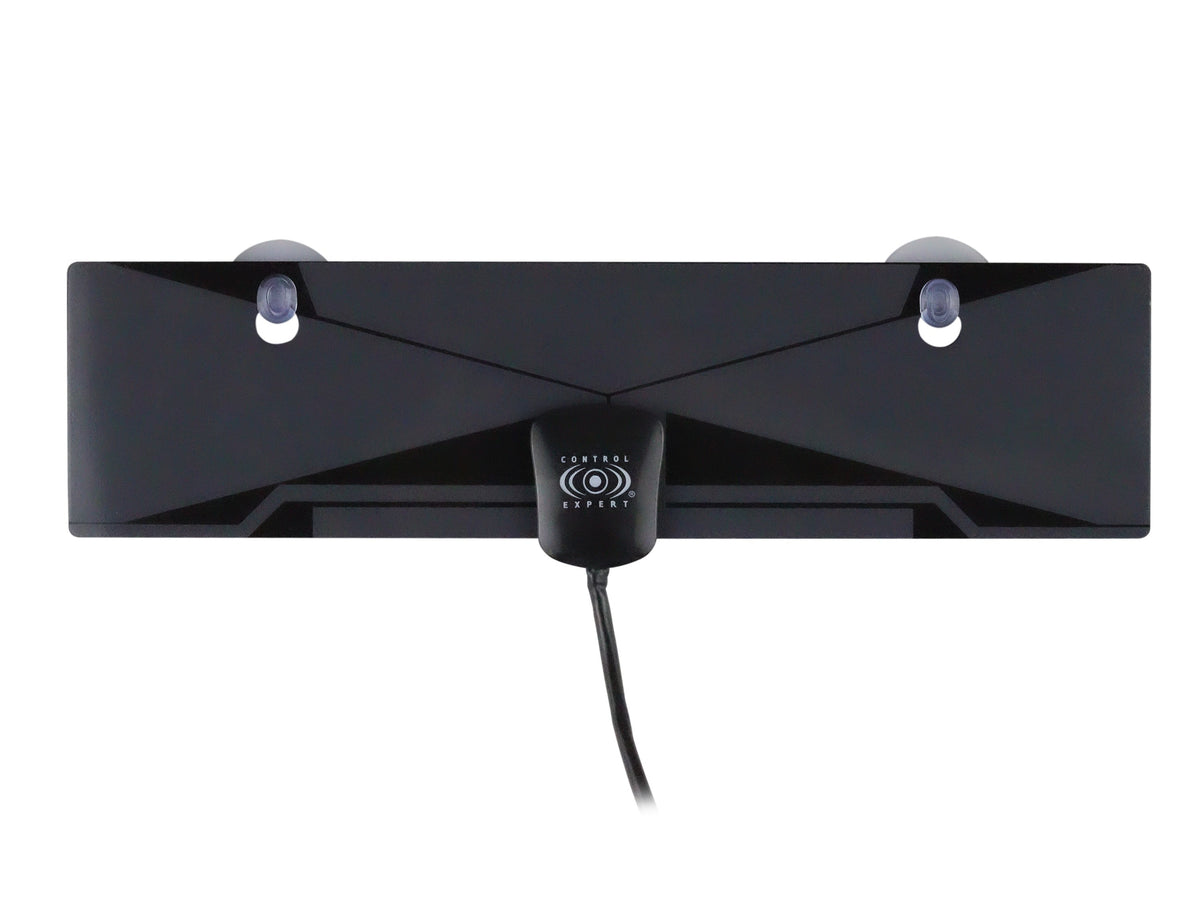 Antena Plana HD para Interior con Ventosas – Alta Fidelidad y Recepción Mejorada HDTV/VHF/UHF