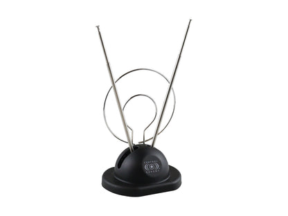 Antena de Conejo Universal con Anillos Metálicos – Alta Recepción HDTV/VHF/UHF