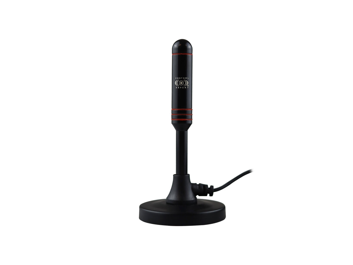 Antena de interior VHF/UHF Compacta – Excelente Recepción con Bajo Perfil y Peso Ligero