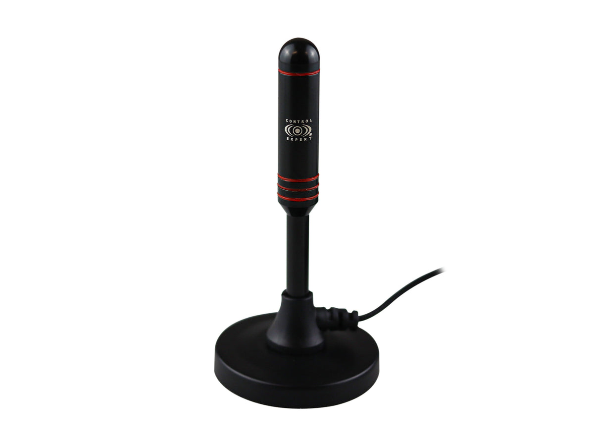 Antena de interior VHF/UHF Compacta – Excelente Recepción con Bajo Perfil y Peso Ligero