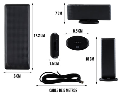 Antena o Amplificador Multibanda – Alta Ganancia y Recepción de Señal FM/VHF/UHF