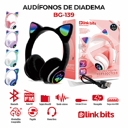 Orejas LED plegables