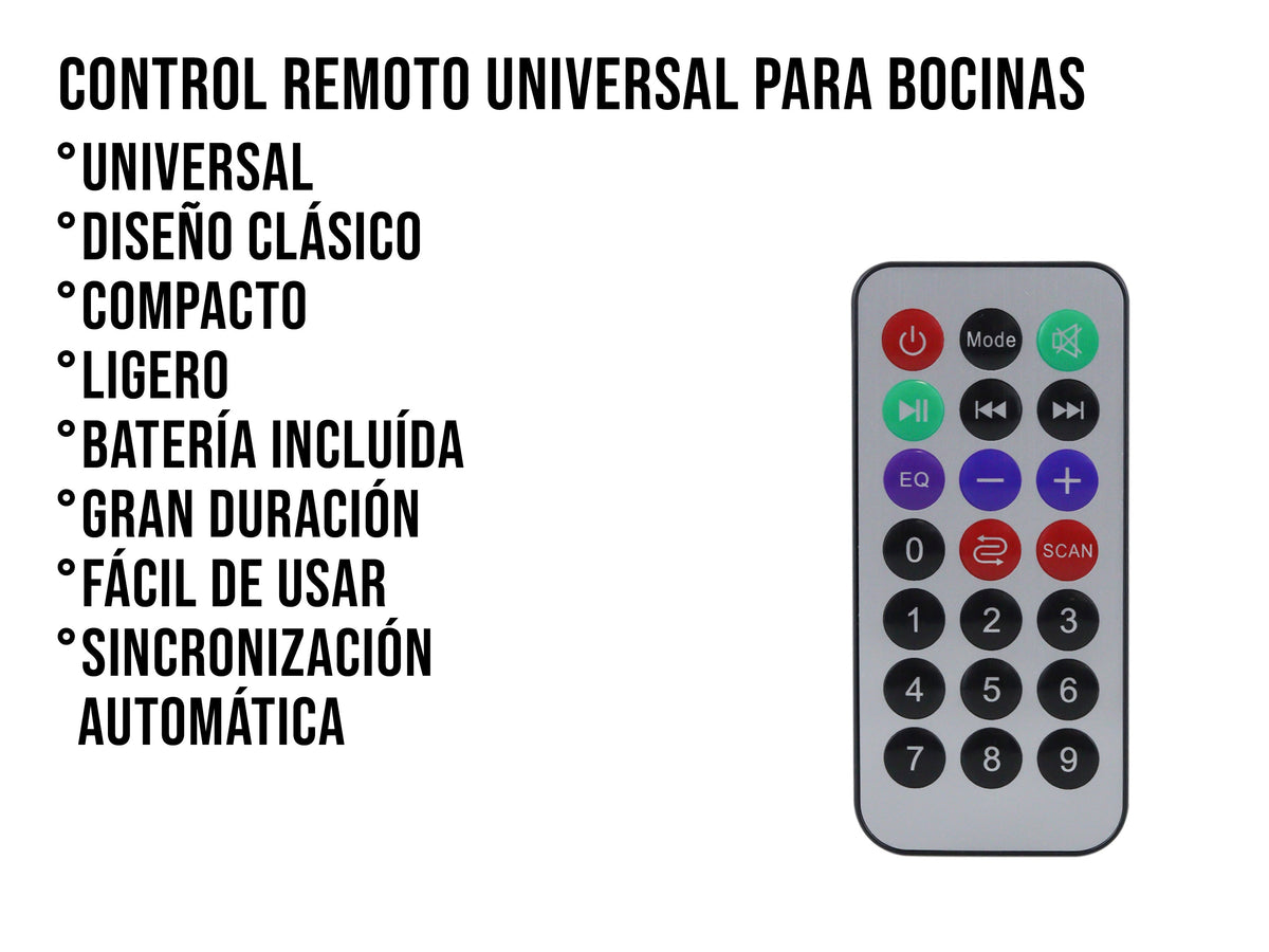 Control Compatible Con Bocinas Velikka Kaiser Directo