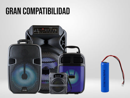 Pila Para Bocinas Recargable Voltaje 3.7 1800 mAh - CE-1800 Pila Para Bocinas Recargable Voltaje 3.7 1800 mAh