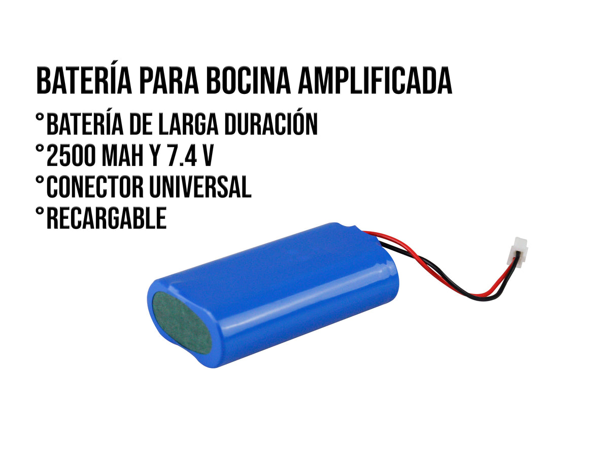 Pila Para Bocinas Recargable Voltaje 7.4 2500 mAh - CE-2500 Pila Para Bocinas Recargable Voltaje 7.4 2500 mAh