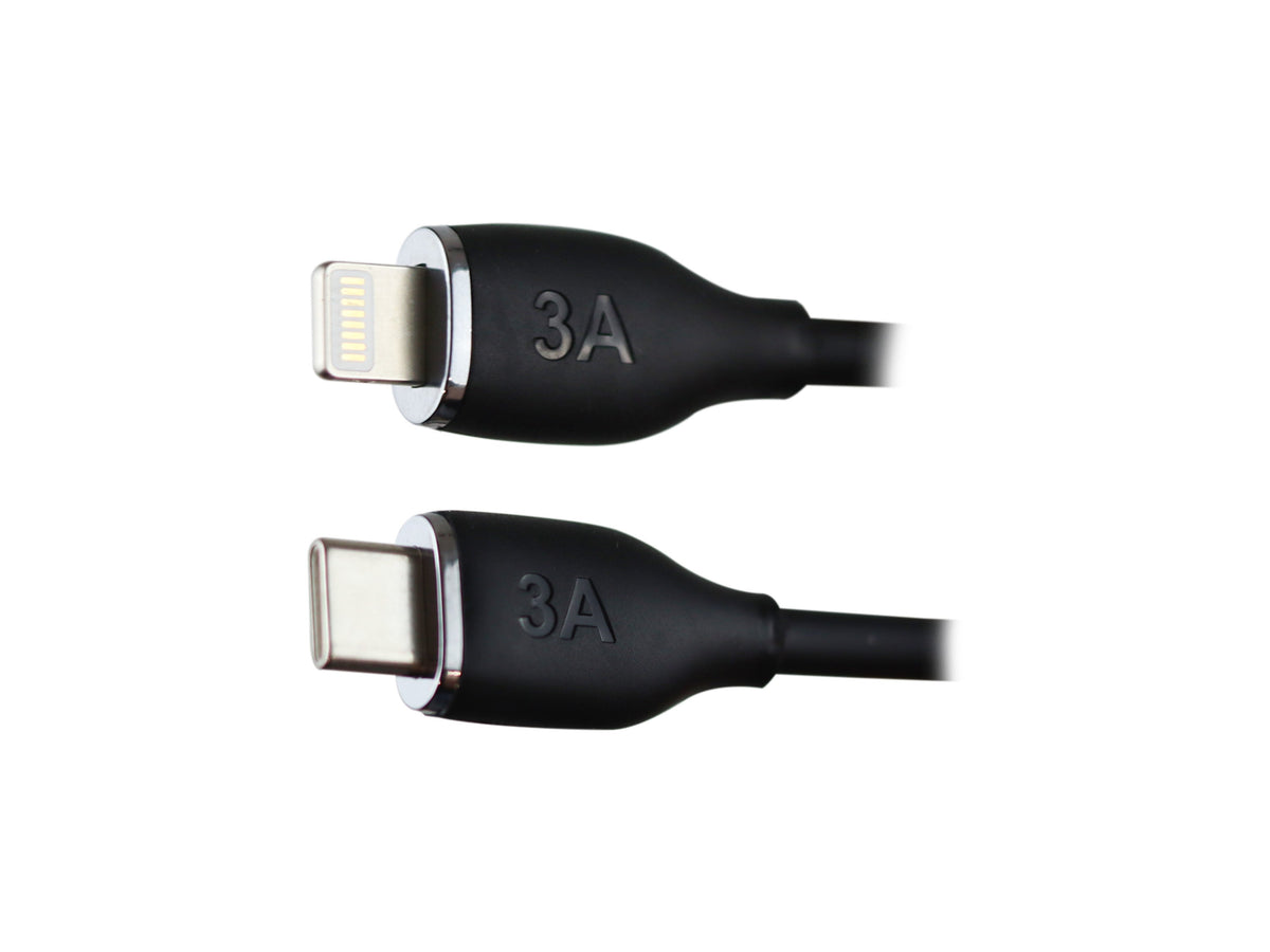 Cable Tipo C a iPhone 30W Carga Rápida Negro - Blanco