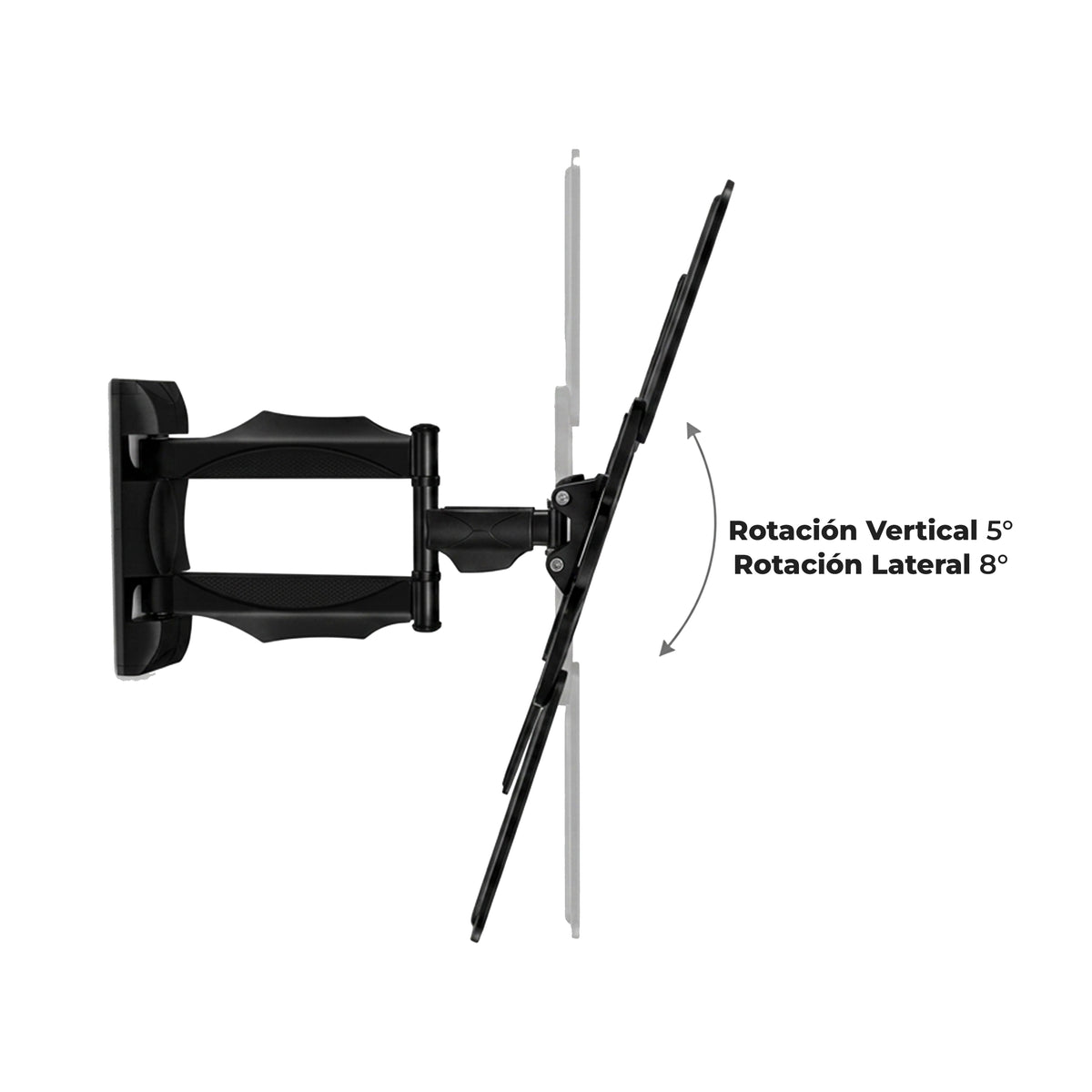 Soporte para Pantalla con Brazo Móvil 32" a 65" Ajustable  incluye Antena HD