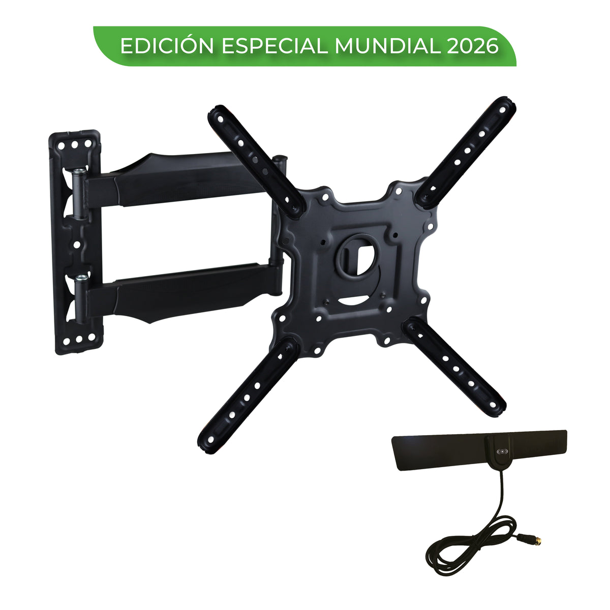 Soporte para Pantalla con Brazo Móvil 32" a 65" Ajustable  incluye Antena HD