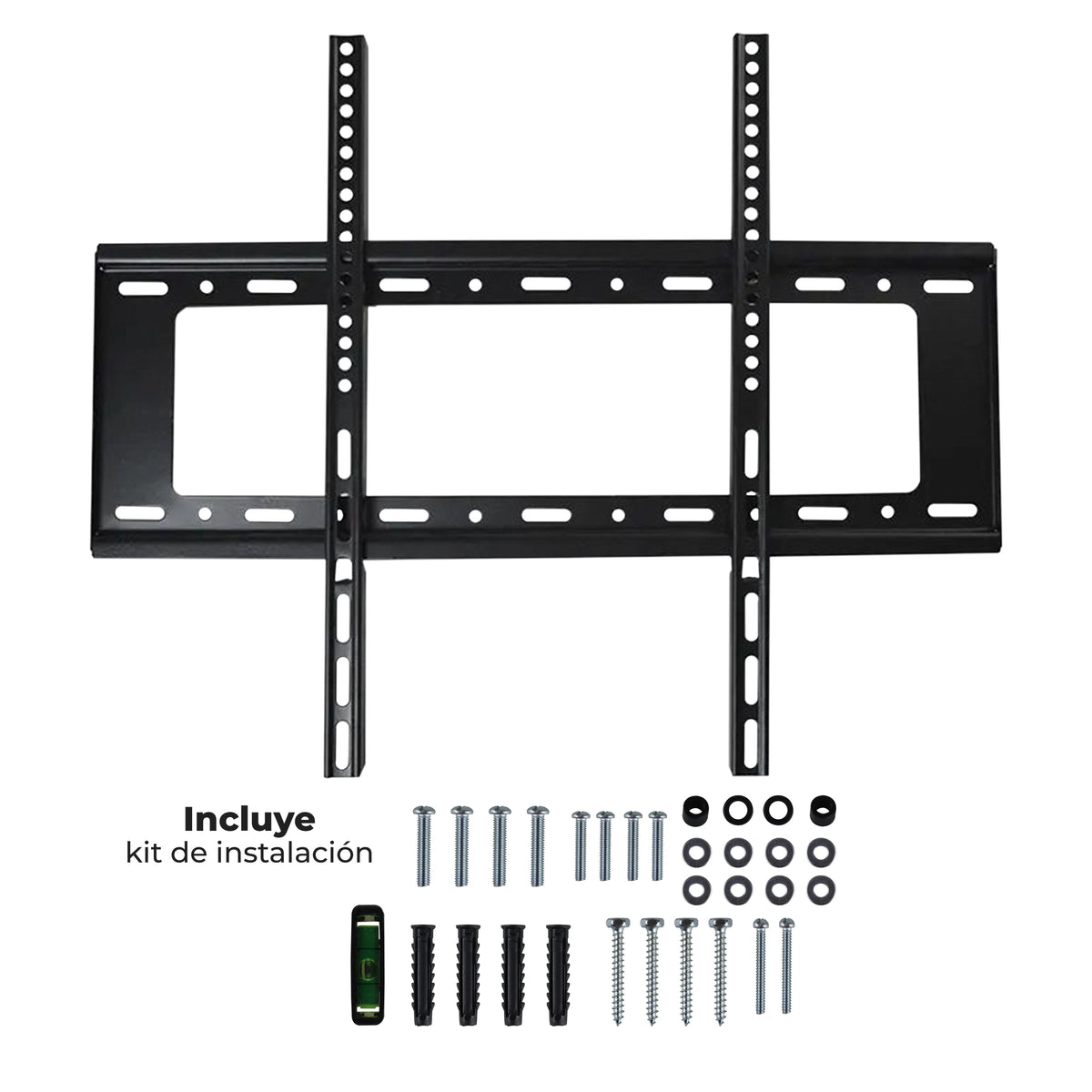 Soporte Fijo para Pantalla de 40" a 80" Ajustable, Alta Resistencia Incluye Antena HD