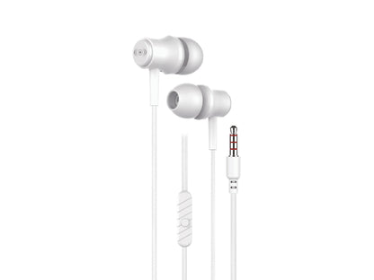 Audífonos con Cable CE-AU47 – Entrada 3.5 mm, Varios Colores - Blanco