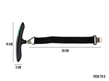 Báscula Digital para Equipaje 50 kg a 100 lbs - Negro