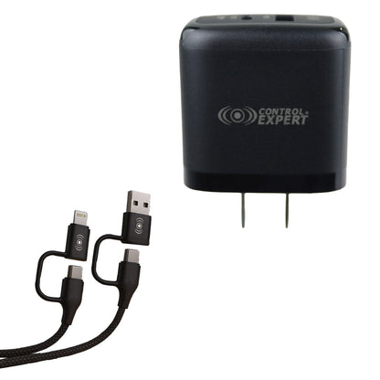 Cargador 48W 4 en 1 USB-C USB-A IPhone Cable Multiconector Carga Rápida