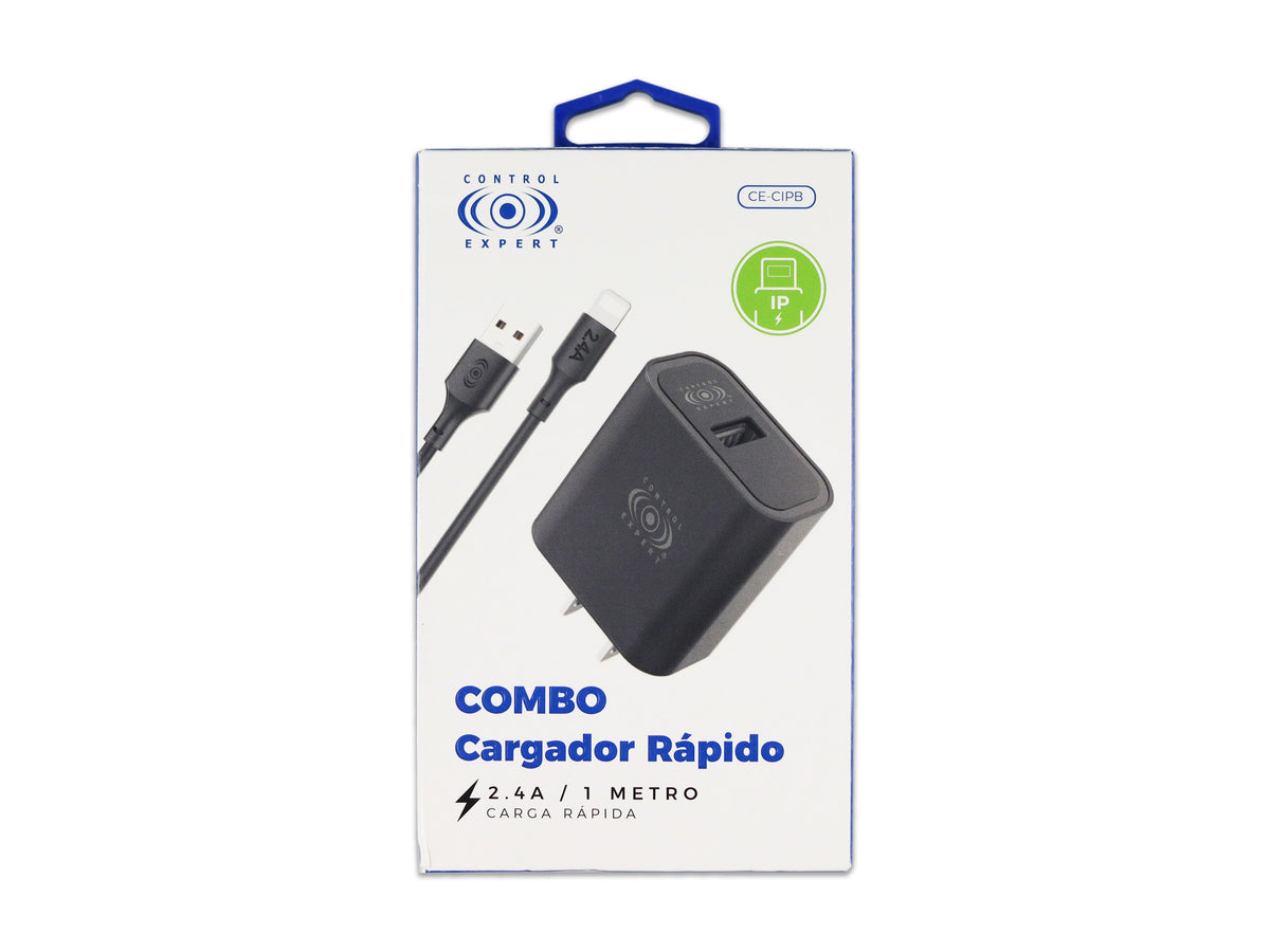 Combo Cargador IPhone 2.4A 10W - Blanco