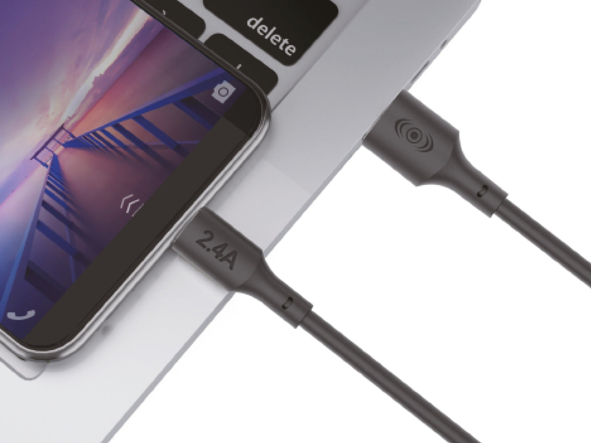 Combo Cargador IPhone 2.4A 10W - Negro